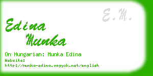 edina munka business card